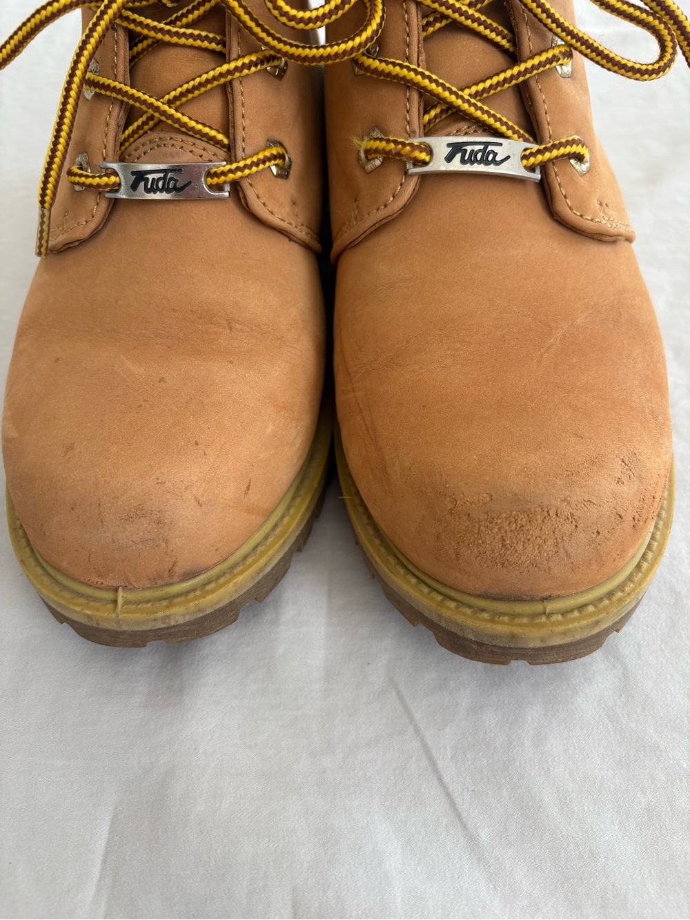 Fuda Oil Resistant Tan Leather lace-up work boots, size 7.5 - Picture 7 of 7